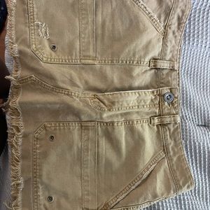 Free People Cut off Khaki Skirt Size 29